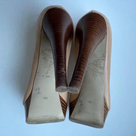 Guess Heels Platform Charming Tan Pumps - Light Nude Colour - Adreina2 Leather - Picture 15 of 16